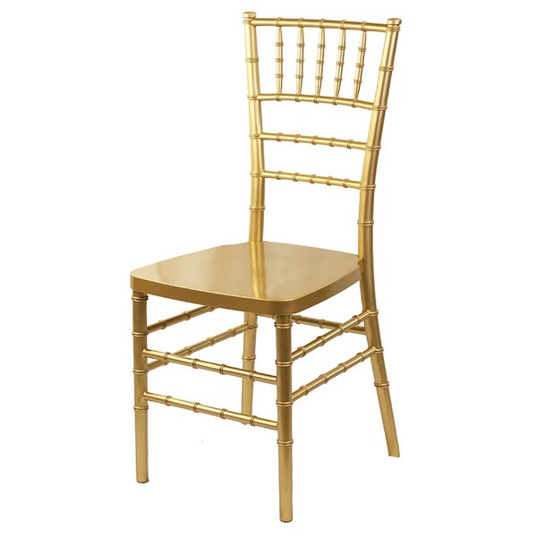Atlas Commercial Products Resin Chiavari Chair with Premium Steel Frame, Gold RCC3GLD - main